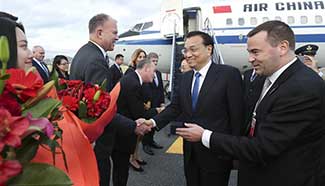 Chinese Premier Li Keqiang arrives in New Zealand for official visit