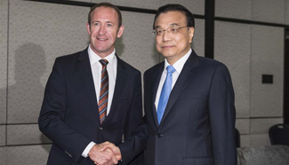 Chinese premier meets with leader of Labor Party of New Zealand in Wellington