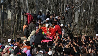 Militant's funeral held in Indian-controlled Kashmir
