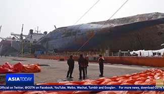 Sewol ferry arrives at Mokpo port for further investigation