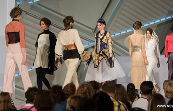 Models present creations at Corset fashion contest