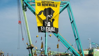 Protest held in Indonesia to against coal-fired power plant project
