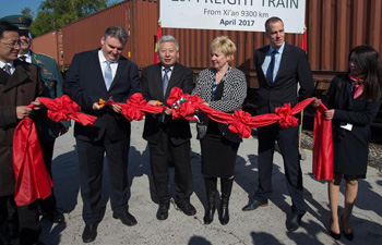 First Chinese freight train from Xi'an arrives in Budapest
