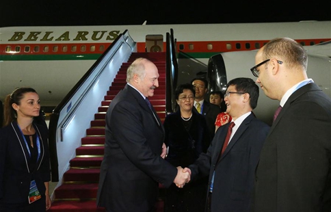 Belarusian president arrives in Beijing to attend BRF
