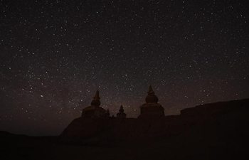 In pics: Khara-Khoto under starry sky in China's Inner Mongolia
