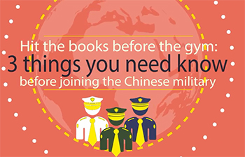 Brains over brawn: Three things you need know before joining the Chinese military