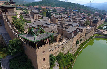Aerial view of villages in N China's Shanxi