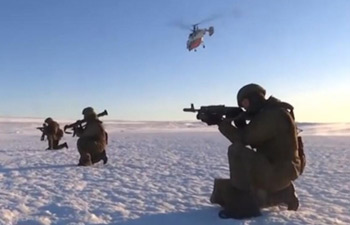 Russian Northern fleet performs amphibious drills in Arctic waters