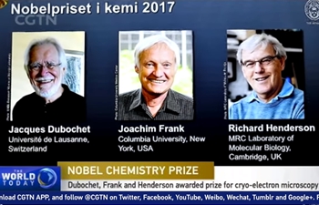Dubochet, Frank and Henderson awarded 2017 Nobel Chemistry Prize
