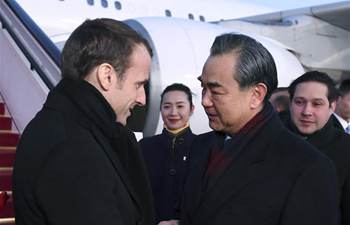 French President Macron arrives in Beijing