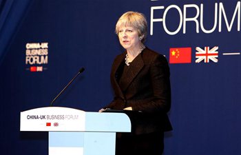 British PM Theresa May attends China-UK Business Forum in Shanghai