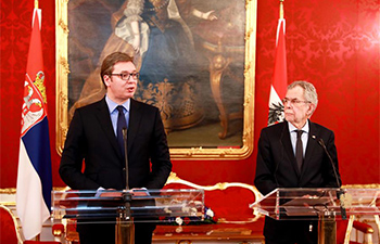 Austrian, Serbian presidents attend press conference in Vienna
