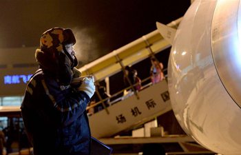 Technicians examine airplanes for Spring Festival travel rush in NE China