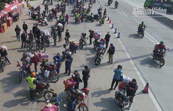 Riding home: "motorcycle fleets" in Chinese New Year travel rush