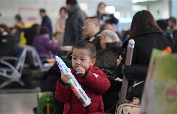 Snapshots of passengers on way back home during Spring Festival travel rush