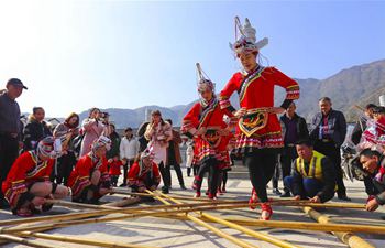 People of She ethnic group gather to celebrate Spring Festival in E China