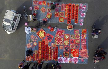 Villagers go shopping at Spring Festival fair in E China