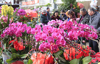 People across China buy flowers amid festive mood