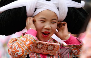 Annual "tiaohua" festival held in SW China's Guizhou