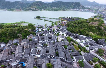 Scenery of Minghe ancient town in China's Zhejiang