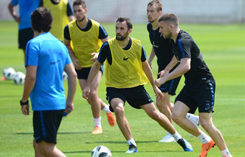 Croatia holds training session for 2018 FIFA World Cup
