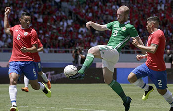 Costa Rica beats Northern Ireland 3-0 in World Cup warm-up