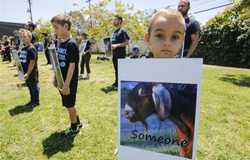 National Animal Rights Day marked in Los Angeles, U.S.