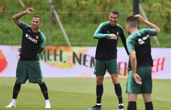 Portugal's national soccer team trains for 2018 Russia World Cup