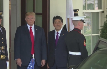 Trump welcomes Abe at the White House