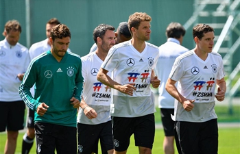 Germany's players attend training session ahead of 2018 Russia World Cup