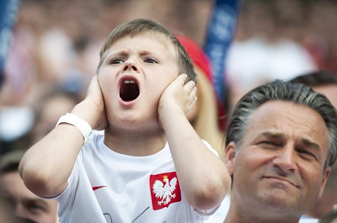 Polish football fans watch World Cup in Warsaw