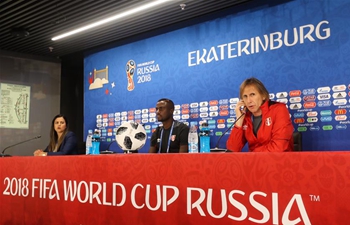 Peru's head coach, defender attend press conference during World Cup