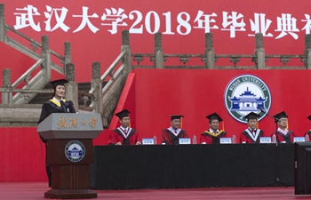 Graduates attend commencement ceremony of Wuhan University