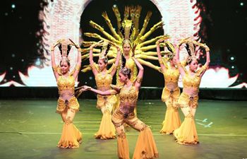 Chinese dancers perform during cultural performance in Kuwait