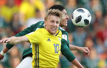 Sweden top Group F after beating Mexico 3-0