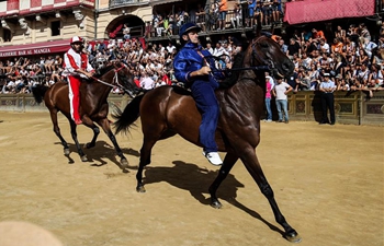Traditional horse race "Palio di Siena" held in Italy
