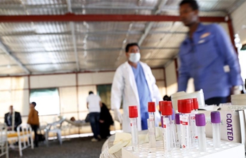 Cholera-infected children receive medical treatment at hospital in Sanaa, Yemen