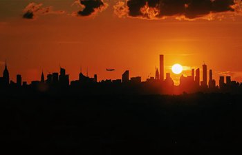 Sunset seen in New York City