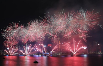 Fireworks light up sky on night of China's National Day