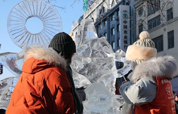 Highlights of national college ice sculpture competition in Harbin