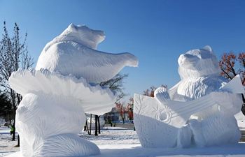 Highlights of snow sculpture competition in Harbin, NE China's Heilongjiang