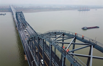 Safety inspections for bridge strengthened to secure transportation in China's Jiangxi