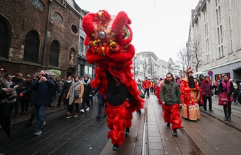 2019 Spring Festival parade held in downtown Antwerp, Belgium