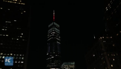 One World Trade Center lights up in red for Chinese New Year