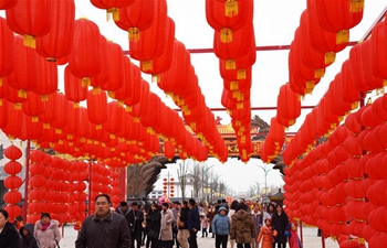 Temple fair held to celebrate Spring Festival in east China's Shandong