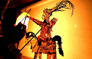 Shadow puppetry performed during Chinese New Year in Gansu