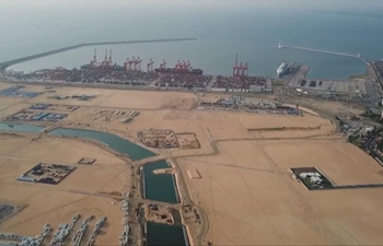 Aerial view of Chinese-built Colombo Port City in Sri Lanka