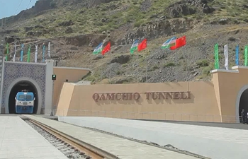 Aerial view of Uzbekistan's Qamchiq Tunnel, longest in Central Asia
