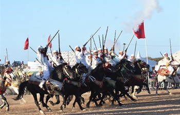 Highlights of Fantasia horse show in Casablanca, Morocco