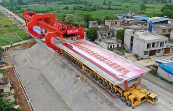 In pics: construction site of Guiyang-Nanning high-speed railway